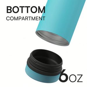 Botella de Agua Aislada al Vacío de 32 oz con Compartimento Oculto, de Acero Inoxidable, con Infusor, Operación con una Sola Mano - Product Image 4