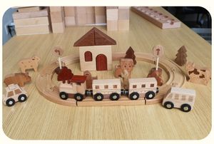 <strong>Personalised</strong> <strong>Wooden</strong> Train Track Set Traditional <strong>Toy</strong> <strong>Wooden</strong> Traffic Sign <strong>Toys</strong> Custom <strong>Wooden</strong> Train Set for Children - Product Image 5