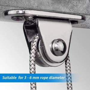 In acciaio inossidabile Mini Duplex puleggia rullo senza attrito ruota silenziosa pesante puleggia fissa per cavo cavo guida - Product Image 2