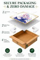 Planche Shikishi Anime Personnalisée sur Demande, Bord Doré, Planche Artistique Holographique, Merchandise pour Fans, Cadeau de Collection