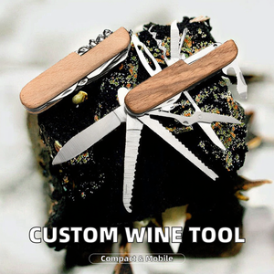 Personnalisé pour couteau <span class=keywords><strong>suisse</strong></span> tire-bouchon Portable multifonctionnel ouvre-<span class=keywords><strong>vin</strong></span> en bois pour garçon d'honneur cadeau de mariage - Product Image 2