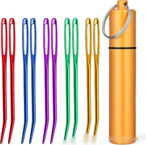 10 Agujas <span class=keywords><strong>de</strong></span> Tejer <span class=keywords><strong>de</strong></span> Ojo Grande, Accesorios <span class=keywords><strong>de</strong></span> Ganchillo, Agujas <span class=keywords><strong>de</strong></span> Aluminio para Tejer y Reparar Tapices - Product Image 3