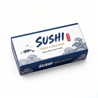 Boîte d'emballage pour sushis avec logo personnalisé, conteneur alimentaire durable en vrac pour la restauration gastronomique et les services à emporter