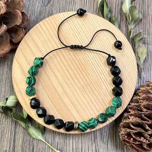 Bracelet en pierre naturelle avec perles de verre colorées, bouclier énergétique négatif, choix des influenceurs professionnels, réduction sur le volume - Product Image 5
