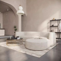 Canapé d'angle en L moderne de style nordique, rembourré en éponge haute densité, avec tissu écologique, pour salon