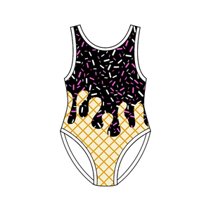 Preventa al por mayor: Trajes de baño de una pieza para niñas, estilo boutique, con estampado de chispas, para verano. Ropa infantil de moda, estilos de fábrica para hermanas. Pedido mínimo 5 unidades. - Product Image 2