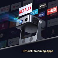 Mini Proyector Portátil 4K con Sistema Operativo Google TV, Cine en Casa LED LCD Inteligente Full HD con 6500 Lúmenes, Sonido Estéreo HIFI para Uso Doméstico