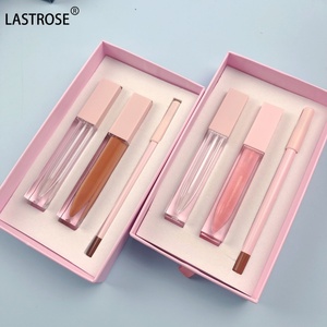 Kit de maquillage pour les lèvres 3 en 1 de luxe à marque privée, rouge à lèvres liquide mat nude, <span class=keywords><strong>crayon</strong></span> contour des lèvres brun, <span class=keywords><strong>gloss</strong></span> à lèvres transparent longue durée - Product Image 5
