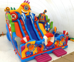 Gran Tobogán Inflable con Temática <span class=keywords><strong>de</strong></span> Neptuno, <span class=keywords><strong>el</strong></span> <span class=keywords><strong>Dios</strong></span> del Mar; un Trampolín Inflable con Tobogán con Temática <span class=keywords><strong>de</strong></span> Neptuno - Product Image 4