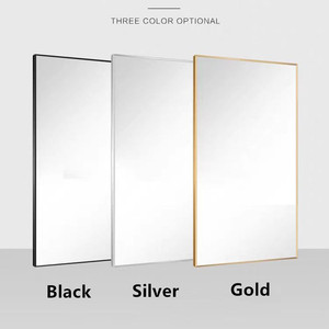 <span class=keywords><strong>Miroir</strong></span> <span class=keywords><strong>mural</strong></span> de luxe pleine longueur <span class=keywords><strong>grand</strong></span> <span class=keywords><strong>miroir</strong></span> de dressing rectangulaire avec cadre en aluminium pour la décoration de la chambre à coucher - Product Image 6