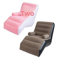 Canapé gonflable Type-S, nouveau style décontracté, pour la sieste du midi, en forme de S, créatif, floqué, à bascule, en PVC écologique, moderne et minimaliste