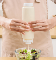 Usine nouveau Style fournitures Double tête presser Sauce bouteille tomate salade vinaigrette étanche assaisonnement pour cuisine