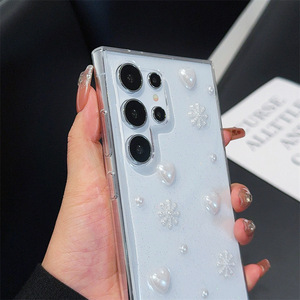 Flocon de neige amour coeur goutte colle TPU housse de téléphone pour Samsung Galaxy S22 S23 S24 Plus Ultra A55 A15 A53 A14 A24 A54 M23 <span class=keywords><strong>A13</strong></span> - Product Image 5