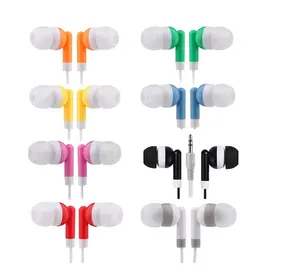 Wholesale cheap earbud 3.5mm earphone Disposable Wired Earphones Perfect for School Libraries Students Airline Train tour guide