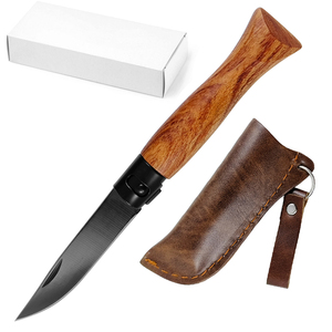 Coltello Pieghevole da Campeggio EDC in Acciaio Inox e Legno di Faggio con Servizio di Personalizzazione OEM - Product Image 3