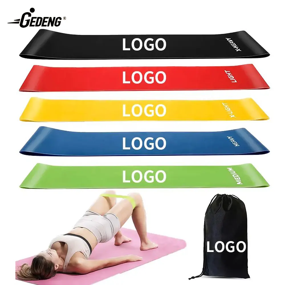 Home Gym Sport Workout Apparatuur Yoga Oefening Loop Gom Band Elastische Training Fitness Rubber Band Custom Latex Weerstand Band
