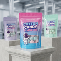 Sachets Doypack Personnalisés Imprimés avec Fermetures Éclair et Fenêtres pour Aliments pour Bébés, Chewing-gums, Bonbons, Aliments Lyophilisés - Feuille d'Aluminium Thermoscellable