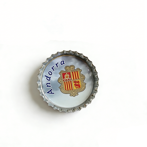 Aimant de réfrigérateur personnalisé en métal créatif, motif Bouchon de bouteille, Grande Barrière de Corail, Pompei, <span class=keywords><strong>Andorra</strong></span>, Cappadocia, Zagreb - Product Image 1