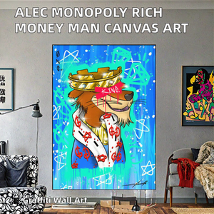Alec <span class=keywords><strong>Monopoly</strong></span> Rich Money Man Art Deco - Affiche murale sur toile - Product Image 3