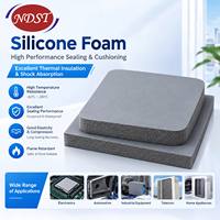 Feuille de mousse en caoutchouc silicone NDST-F500, isolation haute tension 6 kV, résistante aux hautes températures, ruban éponge à cellules fermées, montage en surface, conforme ROHS