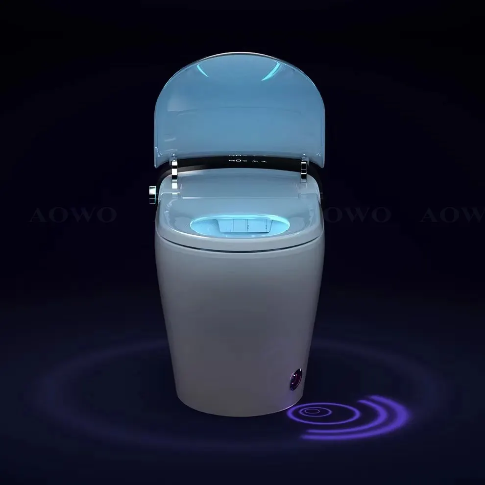 Toilette sanitaire de luxe chinois intelligent santé sûr écologique économie d'eau automatique auto-nettoyage toilette commode