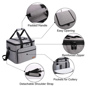Borsa Termica Isolante <span class=keywords><strong>in</strong></span> <span class=keywords><strong>Alluminio</strong></span> con Chiusura a Zip Richiudibile, per Sandwich, Pranzo, Bento, Picnic, Caldo e Freddo, Prezzo all'Ingrosso - Product Image 5