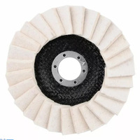 Disque à lamelles en feutre de laine de 4,5 pouces (115 mm) pour meuleuse d'angle, polissage du métal et de l'acier inoxydable