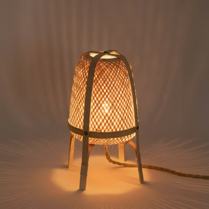 Pendentif tambour en bambou naturel fait à la main et lampe de table/lampadaire décoration de la maison respectueuse de l'environnement du Vietnam ML162 - Product Image 1