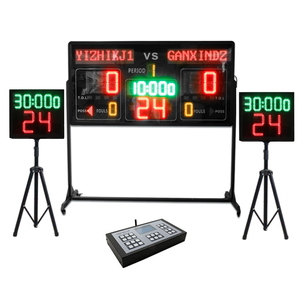 <span class=keywords><strong>Tabellone</strong></span> Segnapunti LED Modello 18M <span class=keywords><strong>D</strong></span> HB Controllato via RF con Timer a Doppia Righe 24s, Display Punteggio per Impianti Sportivi Interni ed Esterni - Product Image 1