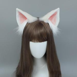 E0021 Bandeau d'oreille d'animal fait à la main pour Cosplay Ahri inspiré cerceau de cheveux en fausse fourrure accessoire de costume d'anime Halloween et fête à thème - Product Image 3