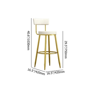 Muebles de Bar modernos nórdicos, taburete alto de desayuno de terciopelo <span class=keywords><strong>con</strong></span> reposapiés <span class=keywords><strong>para</strong></span> cocina, Bar, Pub, mostrador, cafetería, sillas de cocina baratas - Product Image 6