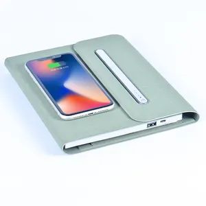 Günstige benutzer definierte Stift und Papier Cover Design Logo kabellose Lade Notebook