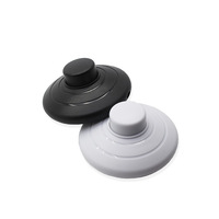Interrupteur à pédale rétro noir et blanc à motif spirale circulaire 317 pour lampe de bureau et lampe sur pied