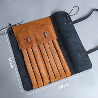 Sac à baguettes Zenos en cuir véritable, pochette pour baguettes en cuir de vachette, étui pour instrument — Organisateur d'accessoires durable