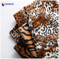 Tissu en velours imprimé personnalisé 100% polyester tricoté, imprimé animal léopard cerf, tissu en polaire pour rembourrage, velours imprimé pour canapé ou chaise