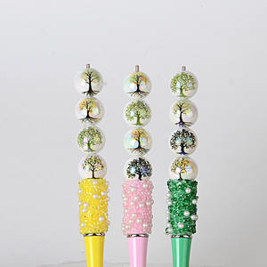 16mm <b>Acrylic</b> Mixed Color Double-Sided Printed Tree Life Straight-Hole <b>Beads</b> DIY Bracelet Pendant Accessory Fashionable Colorful - Product Image 3