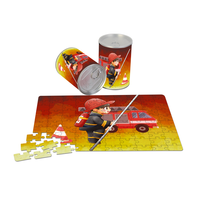 Puzzle en carton de 100 pièces sur le thème des camions de pompiers, jeu de défi visuel-spatial pour les petits héros, activité de jeu en intérieur, cadeau