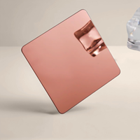Panneau en acier inoxydable miroir or rose M09 pour revêtement mural