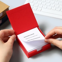 Juego de Blocs de Notas Adhesivas con Logotipo Personalizado, Bloc de Notas de Tapa Dura con Soporte, Cubo de Notas Promocional para Escritorio, Papelería de Oficina de Marca OEM