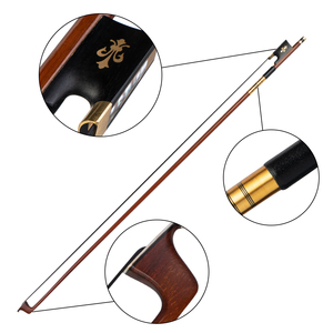 NAOMI 4/4 Archet de violon Brésil Bâton avec Ébène Grenouille Peau de Mouton Poignée Crin Noir Accessoires de Pièces De Violon - Product Image 4