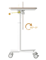 Support d'ordinateur portable réglable en hauteur, rétractable et mobile, avec roulettes, bureau mobile, poste de travail debout