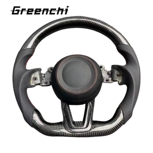 พวงมาลัยหนังคาร์บอนไฟเบอร์สำหรับรถแข่ง <span class=keywords><strong>Mazda</strong></span> CX4/CX5/CX8/CX30/CX30EV/CX50/CX90 ดีไซน์สปอร์ตสำหรับรถยนต์ที่ไม่มีถุงลมนิรภัย - Product Image 3