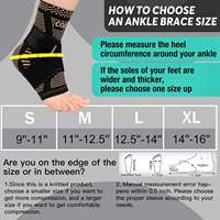 Haute qualité Compression élastique cuivre cheville orthèse soutien réglable cheville protecteur manchon avec ceinture de Compression