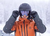 Casque de ski sphérique Ride Wind pour adulte avec matériau ABS et polaire 10,1x11,5x9,2 pouces