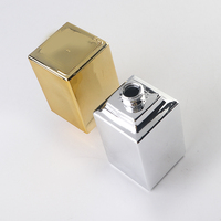 Flacon de parfum en verre électro-plaqué de luxe personnalisé de 50 ml pour emballage de parfum de luxe avec bouchon à bille en ABS
