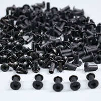 Vis noires Chicago à fente et rivets à tête cruciforme pour DIY, étui en Kydex, clip de holster en cuir, ensembles de vis M4