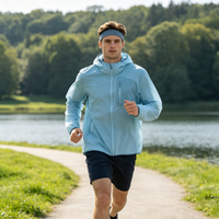 Veste coupe-vent légère pour homme avec logo personnalisé, style européen, décontractée, pour l'escalade, la randonnée, la foresterie, veste coupe-vent pour homme