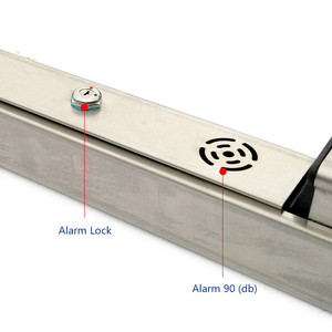 Barra de empuje de salida de emergencia de acero inoxidable con alarma para puertas de madera y Metal - Product Image 4