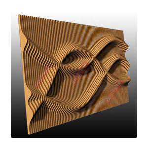 Painel De Parede De Cortina De Alumínio 3D Slat Baffle Materiais Decorativos Perfis De Alumínio Painel De Parede De Fachada Exterior - Product Image 3