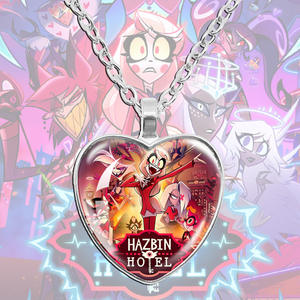 Collier pendentif cœur Hazbin Hotel, chaîne de pull anime, cadeau pour fans - Product Image 1